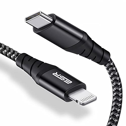 ESR USB-C to Lightning Cable, (1 meter, MFi-Certified), PD Fast Charging Cable for iPhone...