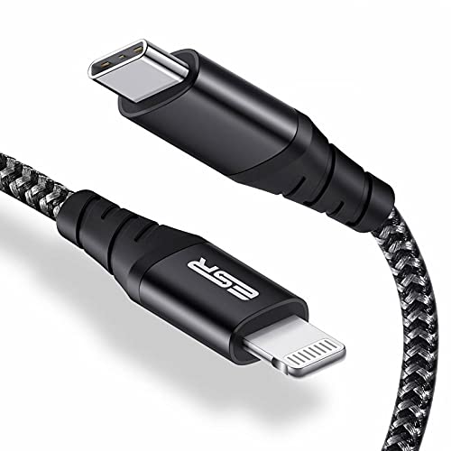 ESR USB-C to Lightning Cable, (1 Meter, MFi-Certified), PD Fast Charging Cable for iPhone...