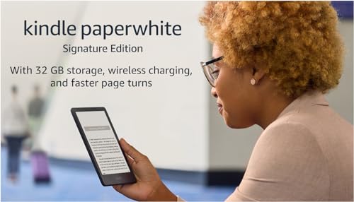 Amazon Kindle Paperwhite Signature Edition (32 GB) – With auto-adjusting front light,...