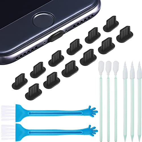 Anti Dust Plugs Compatible with iPhone 7/8/ X/XS/XR/ 11/12, Included Phone Port Cleaning...