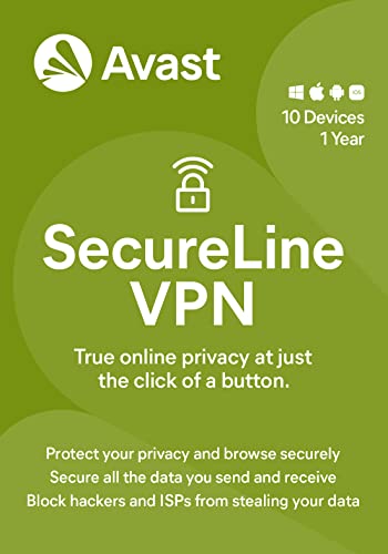 Avast SecureLine VPN 2024 | 10 Devices, 1 Year Subscription [Download]