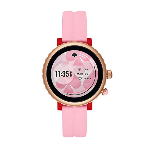Kate Spade New York Women's Scallop Sport Heart Rate Silicone Touchscreen Smart Watch,...