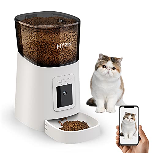Video Automatic Pet Feeder with HD Camera, Food Dispenser for Cats and Dogs WiFi Smart...