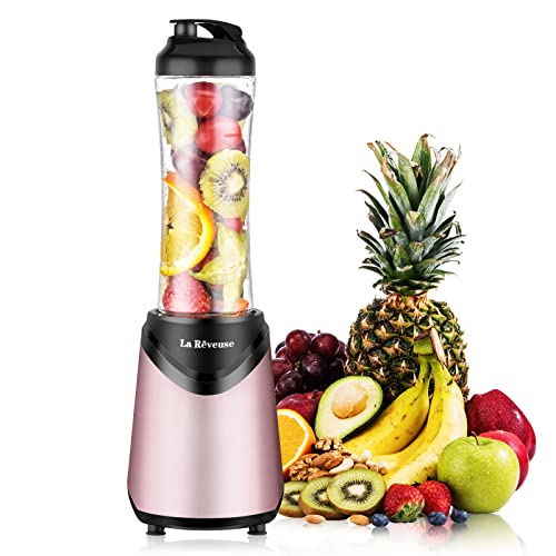La Reveuse Smoothies Blender Personal Size 300 Watts with 18 oz BPA-Free Portable Travel...