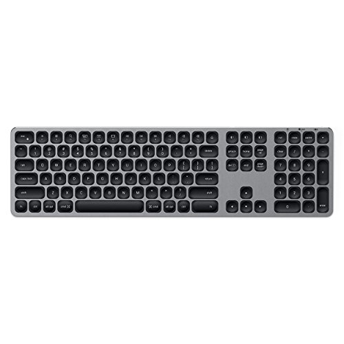 Satechi Aluminum Bluetooth Keyboard with Numeric Keypad - for M2/ M1 MacBook Pro/Air, M2/...