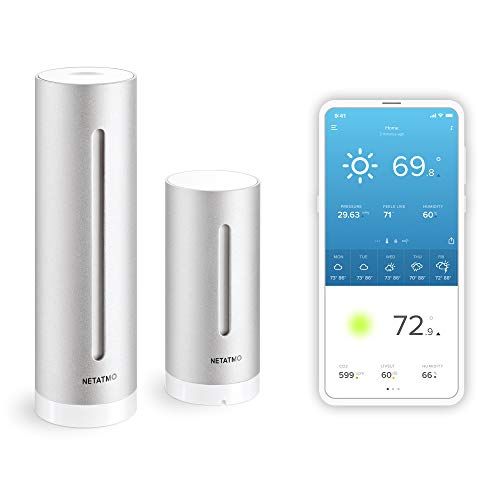 Netatmo Weather Station Indoor Outdoor with Wireless Outdoor Sensor - Compatible with...