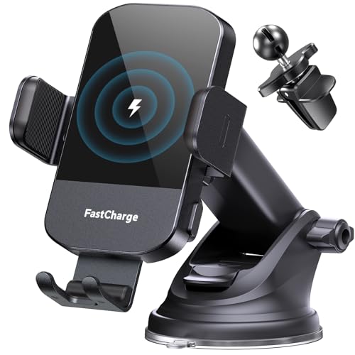 CHGeek Wireless Car Charger, 15W Fast Charging Auto Clamping Car Charger Phone Mount Phone...