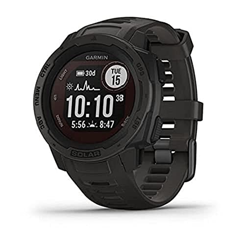 Garmin 010-02293-10 Instinct Solar, Rugged Outdoor Smartwatch with Solar Charging...