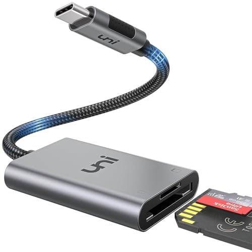 uni USB C SD Card Reader, Sturdy Micro SD Card Adapter (Durable Nylon, No Block),...