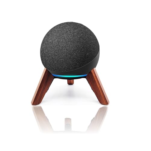 Real wood stand for echo Dots(4th Gen)(5th Gen),tripod accessories protect smart speaker...