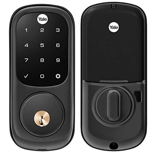 Yale Assure Lock with Z-Wave, Black Suede Smart Touchscreen Deadbolt Works with Ring...