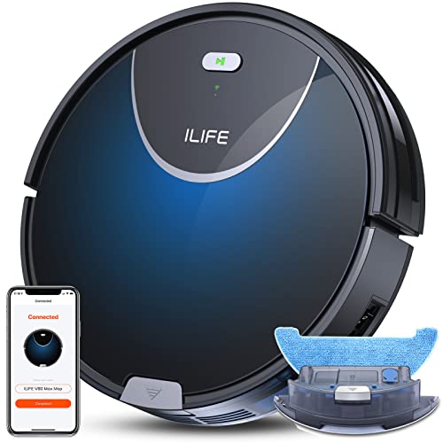 ILIFE V80 Max Mopping Robot Vacuum and Mop Combo - 2000Pa Suction Wi-Fi Automatic Vacuum...