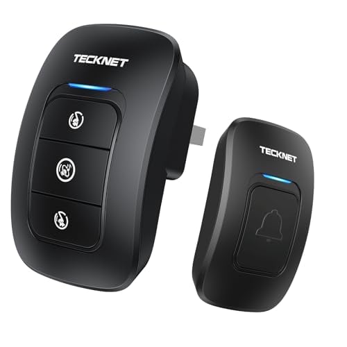 TECKNET Wireless Doorbell,Classroom Doorbells,Easy Installation,Adjustable Volume,1300Ft...