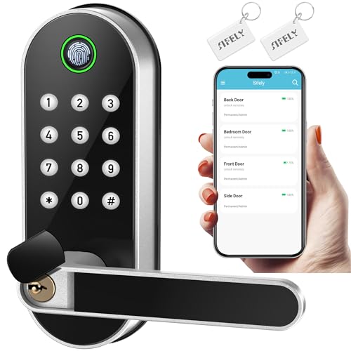 Keyless-Entry Fingerprint Smart Door Lock: Sifely Digital Electronic Lock with Code...