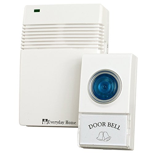 Everyday Home Wireless Wall Mount Doorbell – Easy to Install with 10 Different...