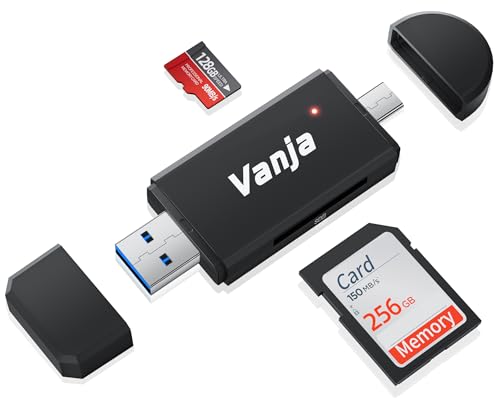 Vanja USB C SD Card Reader USB 3.0, Micro SD Card Adapter Memory Card Reader Used for SD...