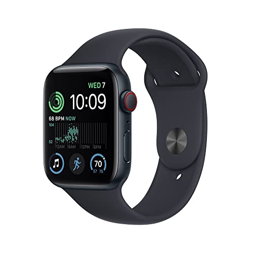 Apple Watch SE (2nd Gen) [GPS + Cellular 44mm] Smart watch w/Midnight Aluminum Case &...