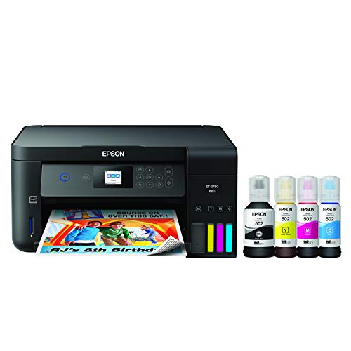 Epson EcoTank ET-2750 Wireless Color All-in-One Cartridge-Free Supertank Printer with...