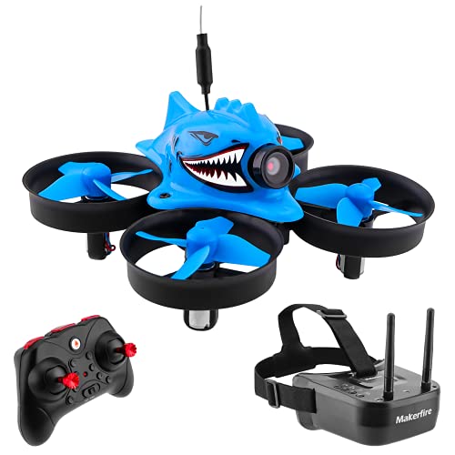 Makerfire Micro FPV Racing Drone with FPV Goggles 5.8G 40CH 1000TVL Camera RTF Tiny Whoop...