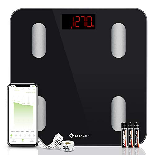 Etekcity Smart Scale for Body Weight, Digital Bathroom Weighing Machine Fat Percentage BMI...