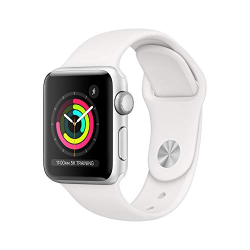 Apple Watch Series 3 [GPS 38mm] Smart watch w/Silver Aluminum Case & White Sport Band....