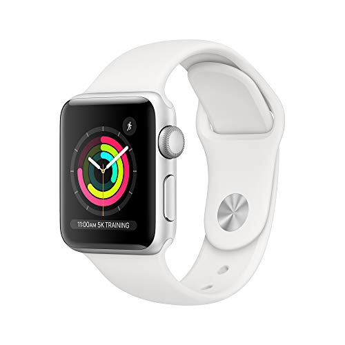 Apple Watch Series 3 [GPS 38mm] Smart Watch w/Silver Aluminum Case & White Sport Band....