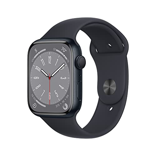 Apple Watch Series 8 [GPS 45mm] Smart Watch w/Midnight Aluminum Case with Midnight Sport...