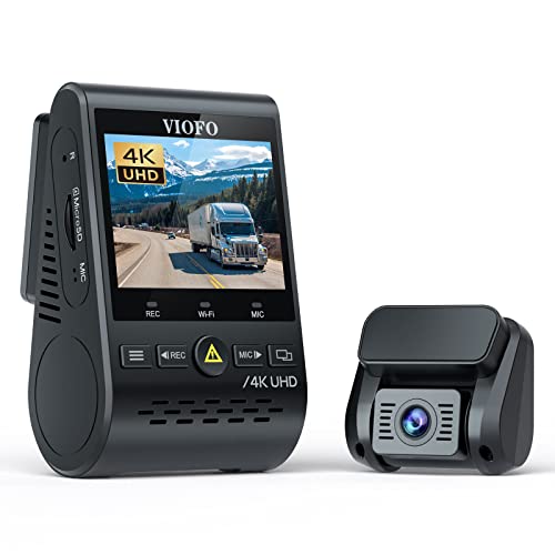 VIOFO A129 Pro Duo 4K Dual Dash Cam 3840 x 2160P Ultra HD 4K Front and 1080P Rear Car WiFi...