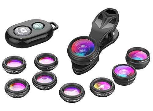 Apexel Phone Camera Lens-Macro Lens+Wide Lens+Fisheye Lens+Telephoto...