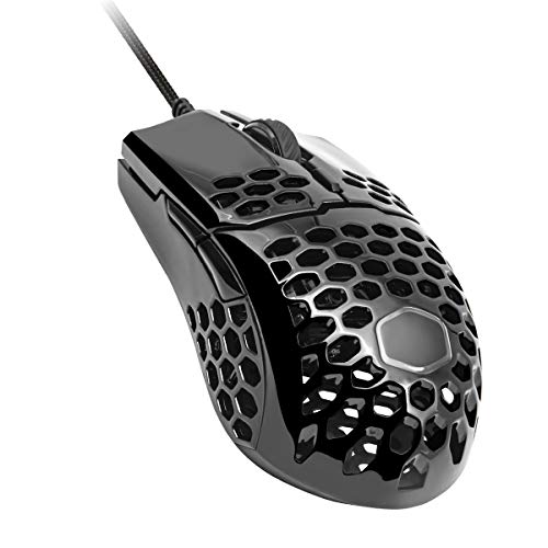 Cooler Master MM710 Glossy Black Gaming Mouse with Lightweight Honeycomb Shell, Ultraweave...