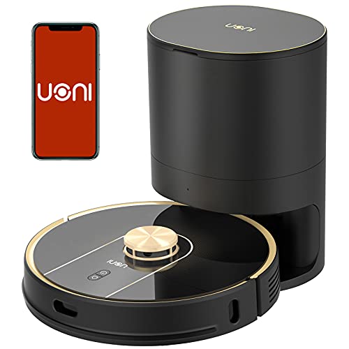 UONI V980Plus Robot Vacuum Cleaner with Self-Emptying Dustbin - Lidar Navigation Robotic...