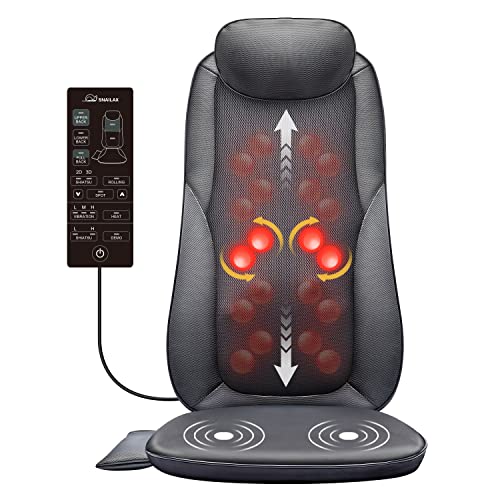 Snailax Back Massager with Heat, Shiatsu Massage Chair Pad for Back Pain, Rolling Kneading...