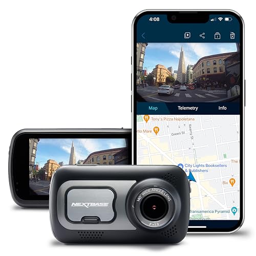 Nextbase 522GW Dash Cam 1440P/30fps Quad HD w/Wi-Fi, Bluetooth, 10Hz GPS with Built-in...
