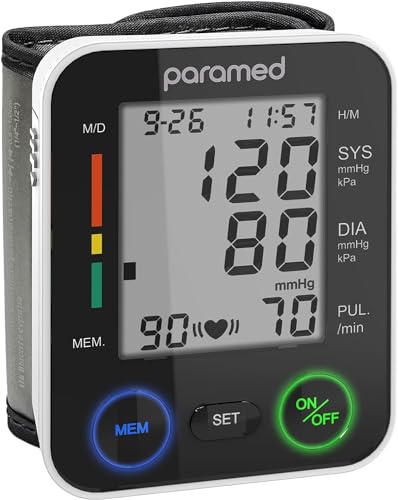 PARAMED Automatic Wrist Blood Pressure Monitor: Blood-Pressure Kit of Bp Cuff + 2AAA and...