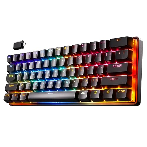 SteelSeries Apex Pro Mini Wireless HyperMagnetic Gaming Keyboard – Compact 60% Form...