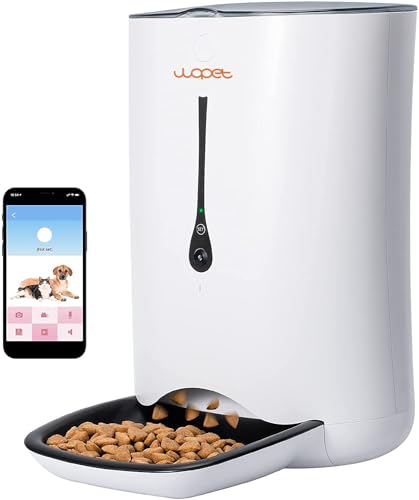 WOPET Automatic Cat Feeder with Camera,7L App Control Smart Feeder Cat Dog Food...