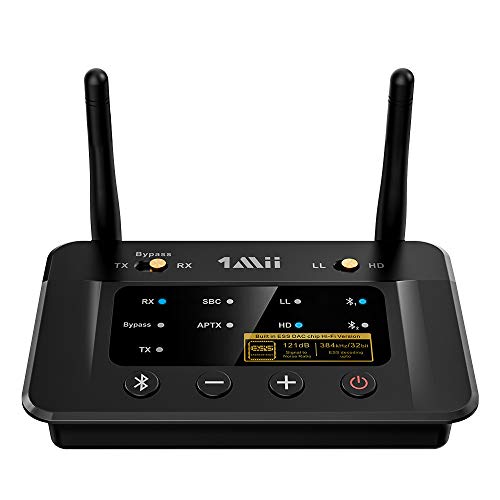 1Mii B03Pro Bluetooth 5.0 Transmitter Receiver for Home Stereo TV, HiFi Wireless Audio...