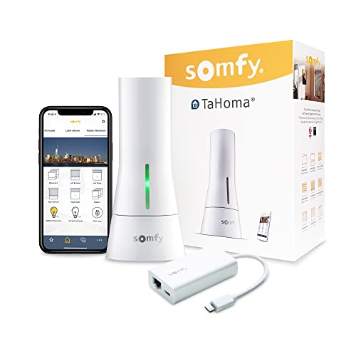 Somfy TaHoma Hub - Smart Home Gateway for RTS Blinds, Shades, Awnings - Works with Alexa,...