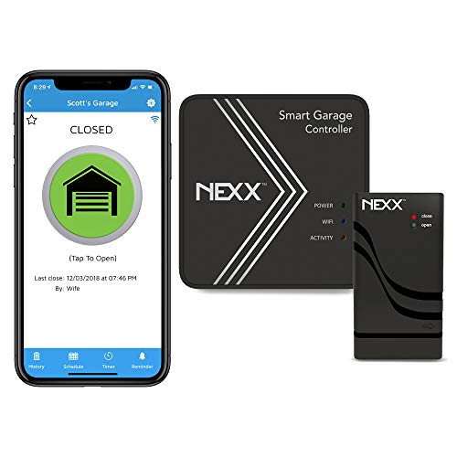 NEXX Door NXG-200 Smart WiFi Remotely Control Existing Garage Opener with App, Compatible...