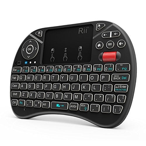 Rii Mini Wireless Keyboard, i8X Portable 2.4GHz Wireless Keyboard with Touchpad Mouse, LED...