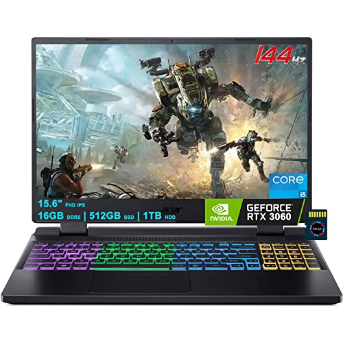acer Nitro 5 15 Gaming Laptop | 15.6' FHD 144Hz | 12th Gen Intel 12-Core i5-12500H...