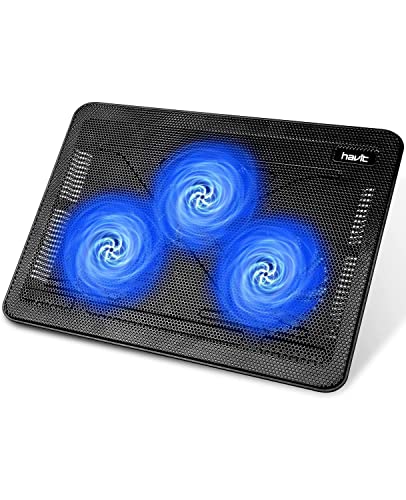 havit HV-F2056 15.6'-17' Laptop Cooler Cooling Pad - Slim Portable USB Powered (3 Fans),...