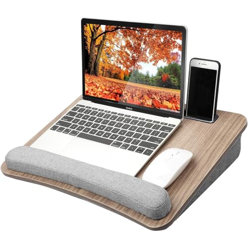 HUANUO Portable Lap Laptop Desk with Pillow Cushion, Fits up to 15.6 inch Laptop, with...