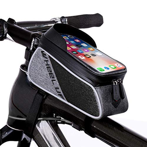 WATERFLY Bike Front Frame Bag: Bike Top Tube Phone Mount Bag Road MTB Cycling Waterproof...