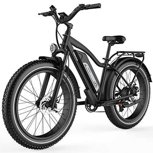 Himiway Cruiser Long Range Electric Bike, 750W 60MI 48V 15Ah Battery 26'x4' Fat Tire,...