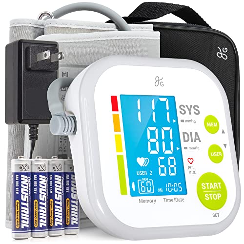 Greater Goods Blood Pressure Monitor - Complete BP Machine Kit with Wall Adapter and...