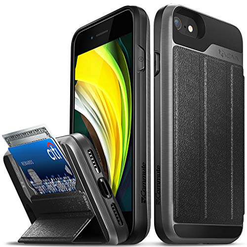 VENA vCommute Wallet Case Compatible with Apple iPhone SE3 2022 / SE 2020, iPhone 8 7...