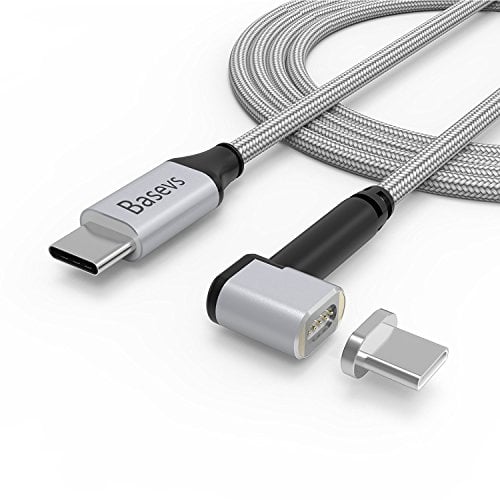 Magnetic USB C Cable for Macbook Pro, Basevs 4.3A 87W Type C to Type C Braided Nylon Cord...
