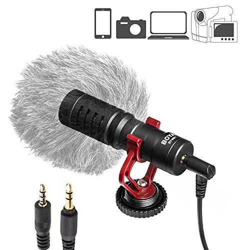 BOYA BY-MM1 Shotgun Video Microphone, Universal Compact On-Camera Mini Recording Mic,...