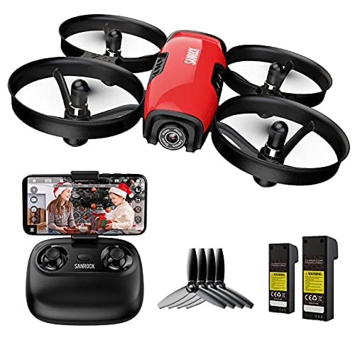 SANROCK U61W Drones with Camera for Kids Adult Beginner 720P HD & 2 Batteries, Mini Drone...